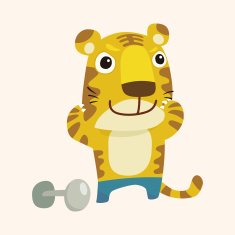 animal tiger cartoon theme elements N35