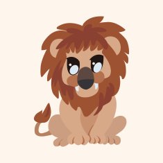 animal lion cartoon theme elements N24