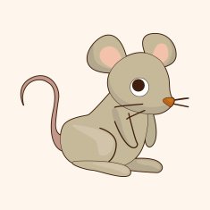 animal mouse cartoon theme elements N38