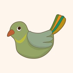 animal bird cartoon theme elements N12