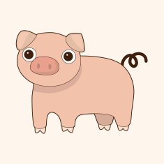 animal pig cartoon theme elements N29