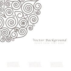 Abstract vector background with curls N10