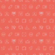 Game line icon pattern set N2
