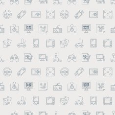 Game line icon pattern set N3