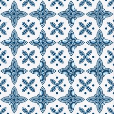 Blue and white delft pattern N4