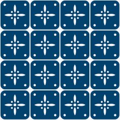 Blue and white delft pattern N6