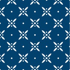 Blue and white delft pattern N7