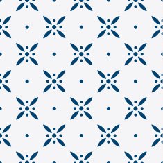 Blue and white delft pattern N8