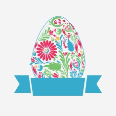 Floral easter egg background