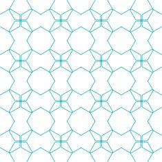 Hexagon line pattern Repeat ornament Blue color