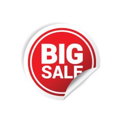 sticker big sale color vector