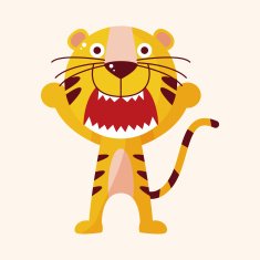 animal tiger cartoon theme elements N38