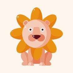 animal lion cartoon theme elements N25