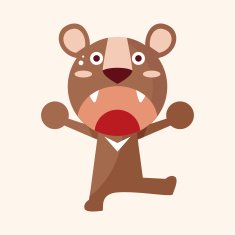 animal bear cartoon theme elements N31