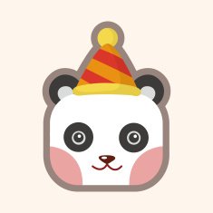animal panda cartoon theme elements N24