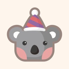 animal koala cartoon theme elements N14