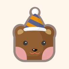 animal bear cartoon theme elements N32
