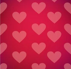 Beautiful red Valentine's Day background with hearts vector