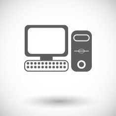 Computer flat icon 2 N2