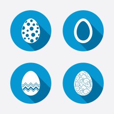 Easter eggs signs Circles and floral patterns N5