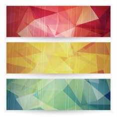 Abstract geometric trianglular banners set N2