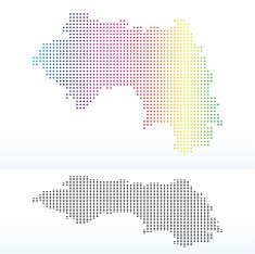 Map of Republic Guinea with Dot Pattern