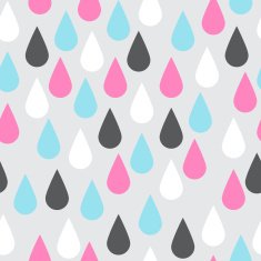 Colorful drops seamless vector pattern