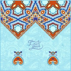 oriental decorative template for greeting card