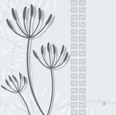 floral pattern with gray background