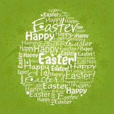 Template Easter greeting card