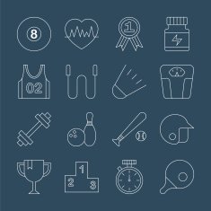Sport line icon set N5