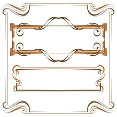 Vector Vintage beautiful elegant frame Set of elements for des