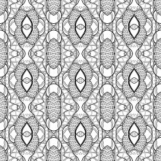 Vector Seamless Monochrome Abstract Pattern N36