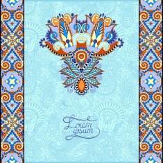 invitation card with neat ethnic background N2