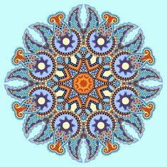 beautiful vintage circular pattern of arabesques