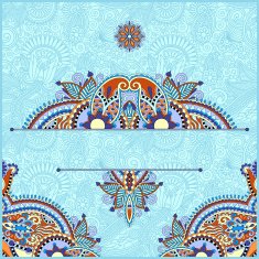 invitation card with neat ethnic background N3
