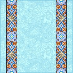 lace border stripe in ornate floral background N3