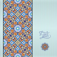 floral geometric background vintage ornamental design template N2