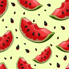 Seamless background with watermelon slices N3