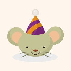 animal mouse cartoon theme elements N40