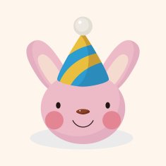 animal rabbit cartoon theme elements N68