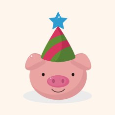 animal pig cartoon theme elements N32