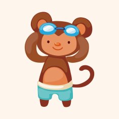 animal summer cartoon theme elements N73