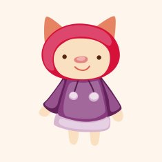 animal winter cartoon theme elements N28