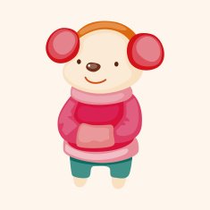 animal winter cartoon theme elements N30