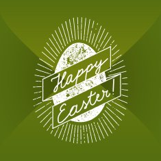 easter mail vantage egg calligraphy vector illustration