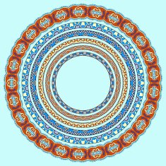 set of round geometrical frames