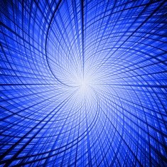 Blue lines swirl abstract