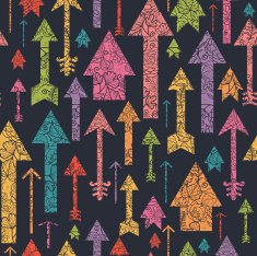 Detailed Silhouettes Arrows Seamless Pattern Background