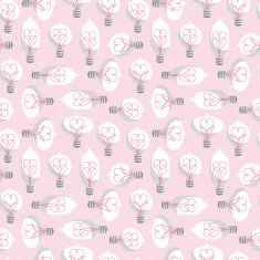 Vintage Colored Light Bulbs Seamless Pattern